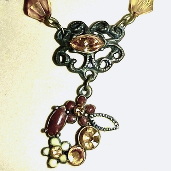 Brown Topaz Colored Gems Y Necklace - Picture 5 of 10